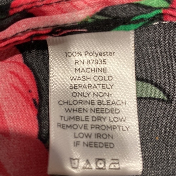 U womens Susan Graver floral Dolman sleeve plus size blouse 1 X - Picture 4 of 4